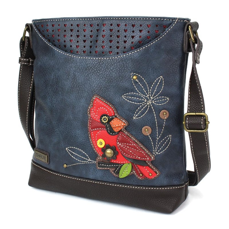 CHALA Sweet Messenger Mid Size Shoulder Purse with Adjustable Strap - Cardinal - navy - Image 2